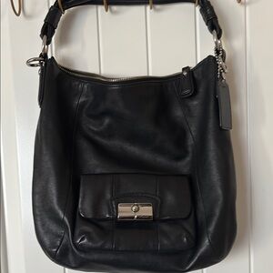 Coach Black Leather Shoulder Bag